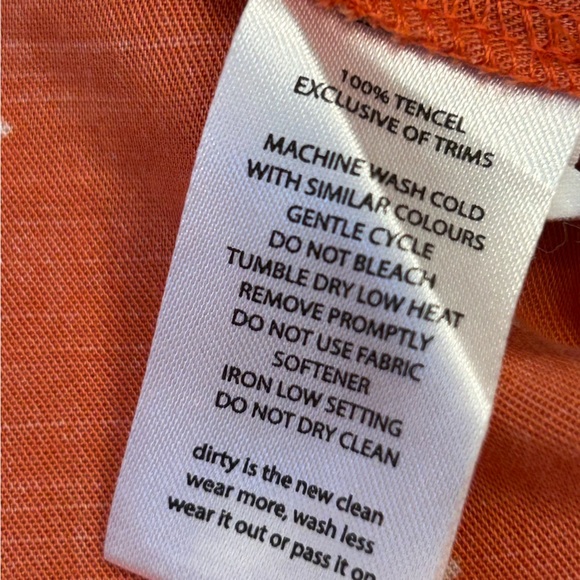 Toad&Co Women's Orange Coral Hillrose Sleeveless Tencel Faux Wrap Dress Small - Picture 8 of 12